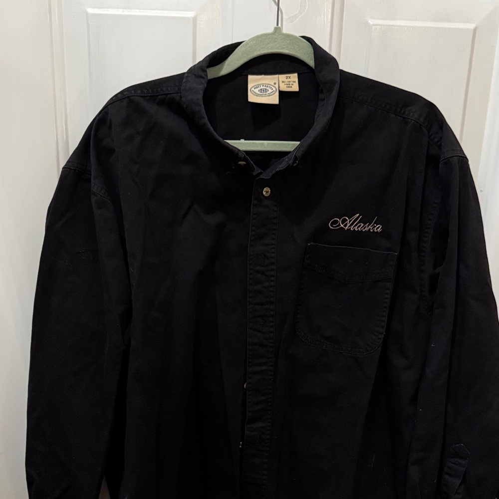 Wanted Black Casual Button Down Shirt